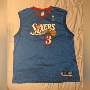 Vintage Authentic Reebok Allen Iverson NBA 76ers Alternate Jersey